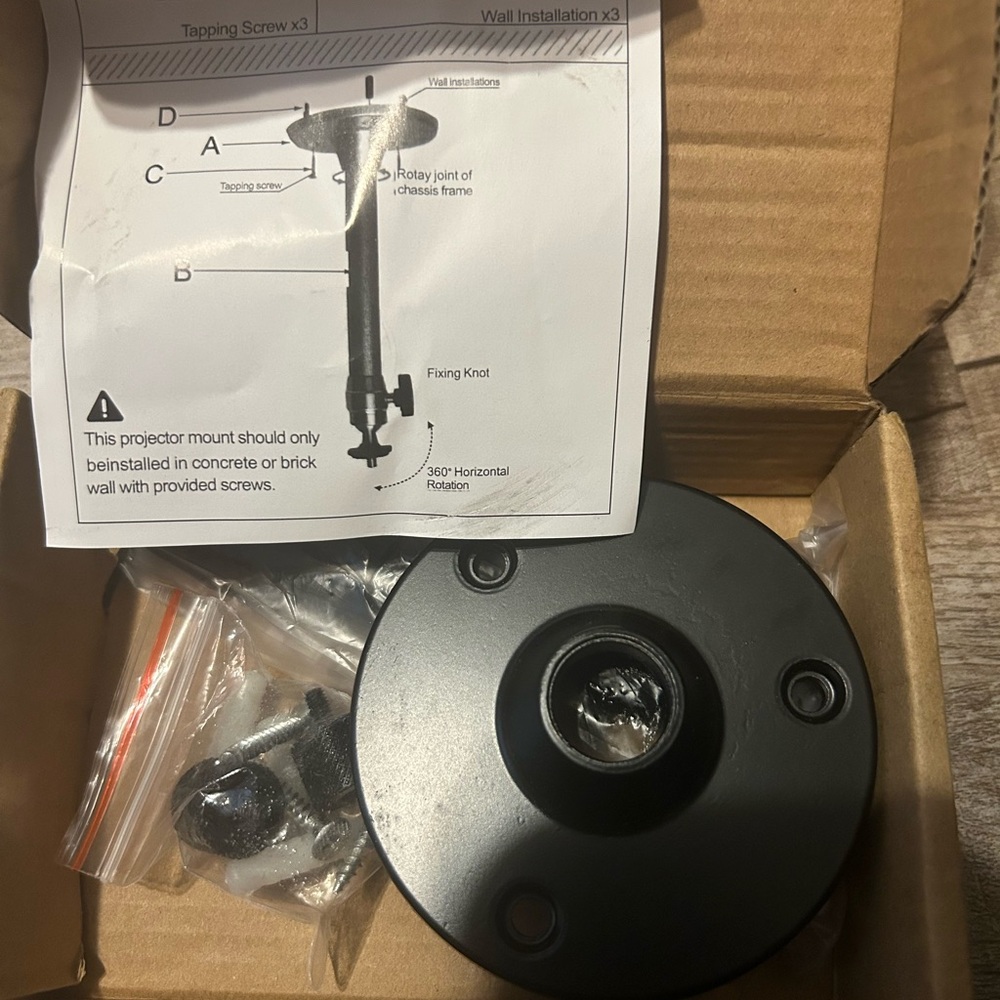 Black Projector Mount